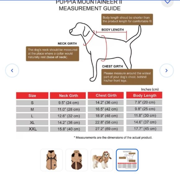 Like New Orange Puppia Mountaineer II Coat Dog Harness, Size S - Picture 7 of 8